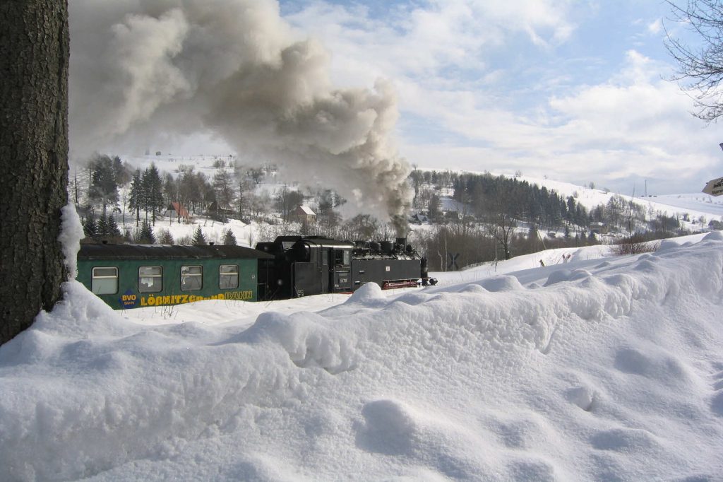 Impressionen Winter Lößnitzgrund-Bahn